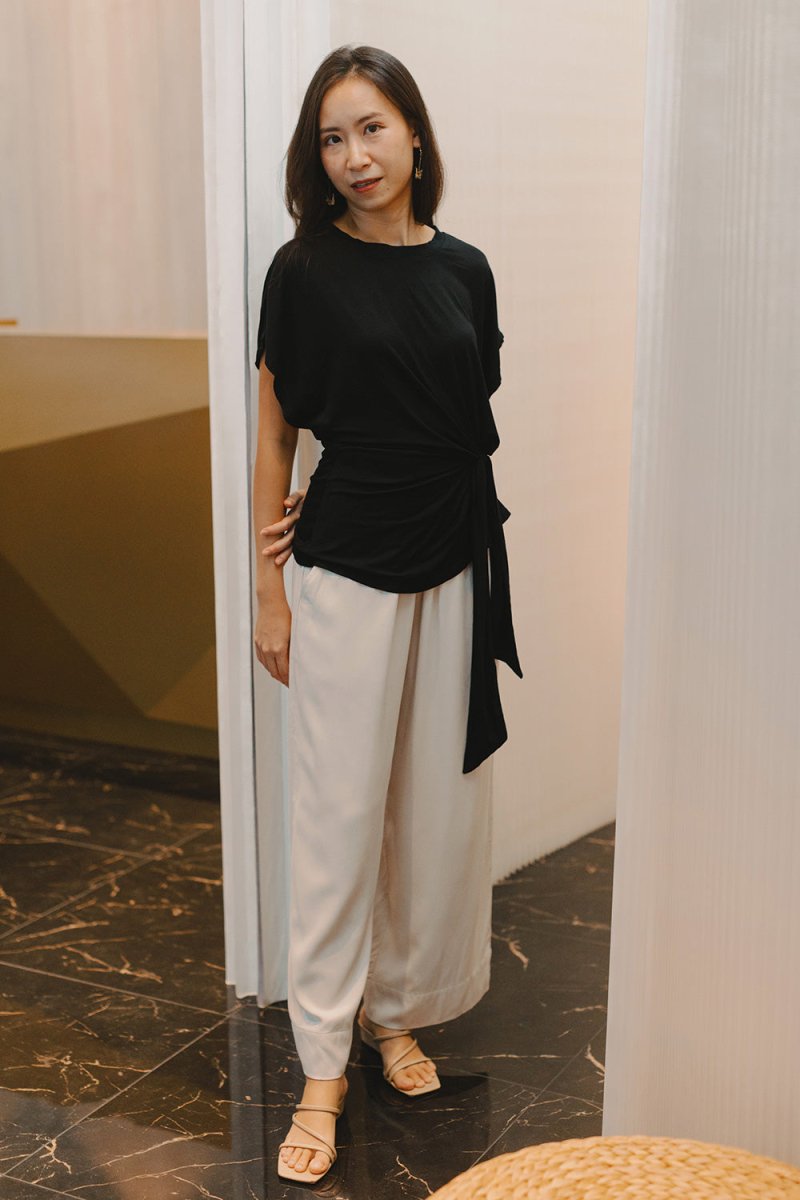 Elongate Elastic Pants in Chalk - Esse - XXS - Regular - 