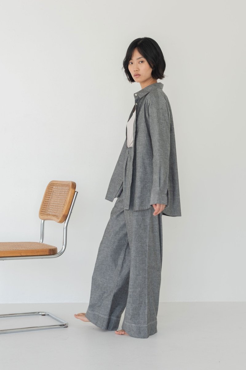 Elongate Elastic Pants in Dark Denim - Esse - XXS - Regular - 