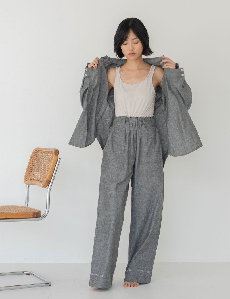 Elongate Elastic Pants in Dark Denim - Esse - XXS - Regular - 