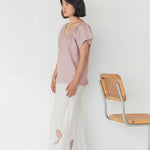 Flourish Blouse in Dusty Pink - Esse - XS - 