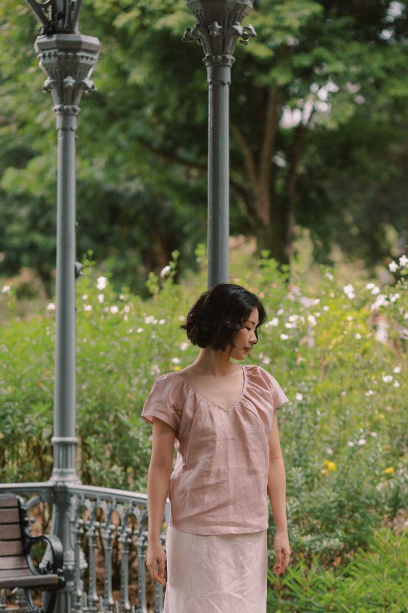 Flourish Blouse in Dusty Pink - Esse - XS - 