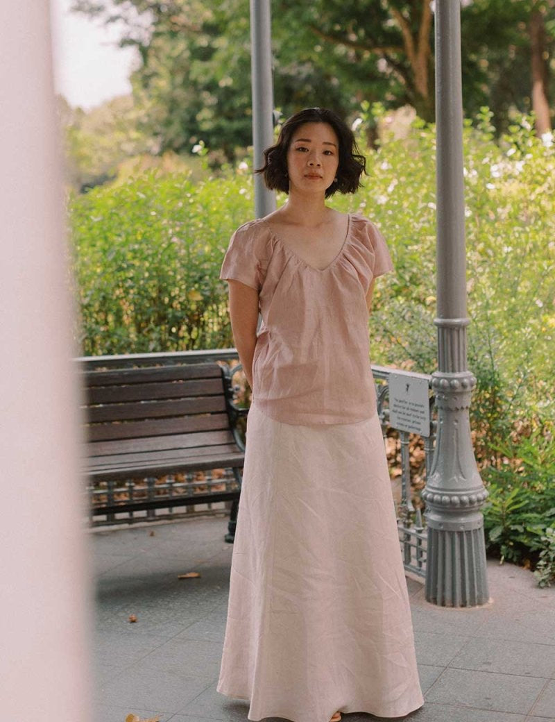 Flourish Blouse in Dusty Pink - Esse - XS - 