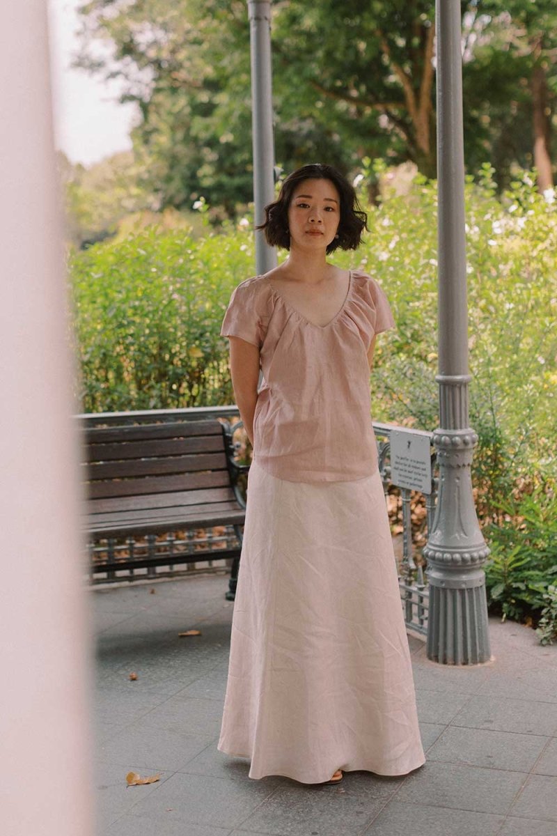 Flourish Blouse in Dusty Pink - Esse - XS - 