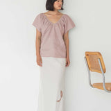 Flourish Blouse in Dusty Pink - Esse - XS - 