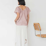 Flourish Blouse in Dusty Pink - Esse - XS - 