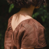 Flourish Blouse in Mocha - Esse - XS - 