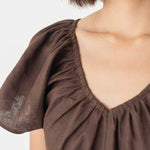 Flourish Blouse in Mocha - Esse - XS - 