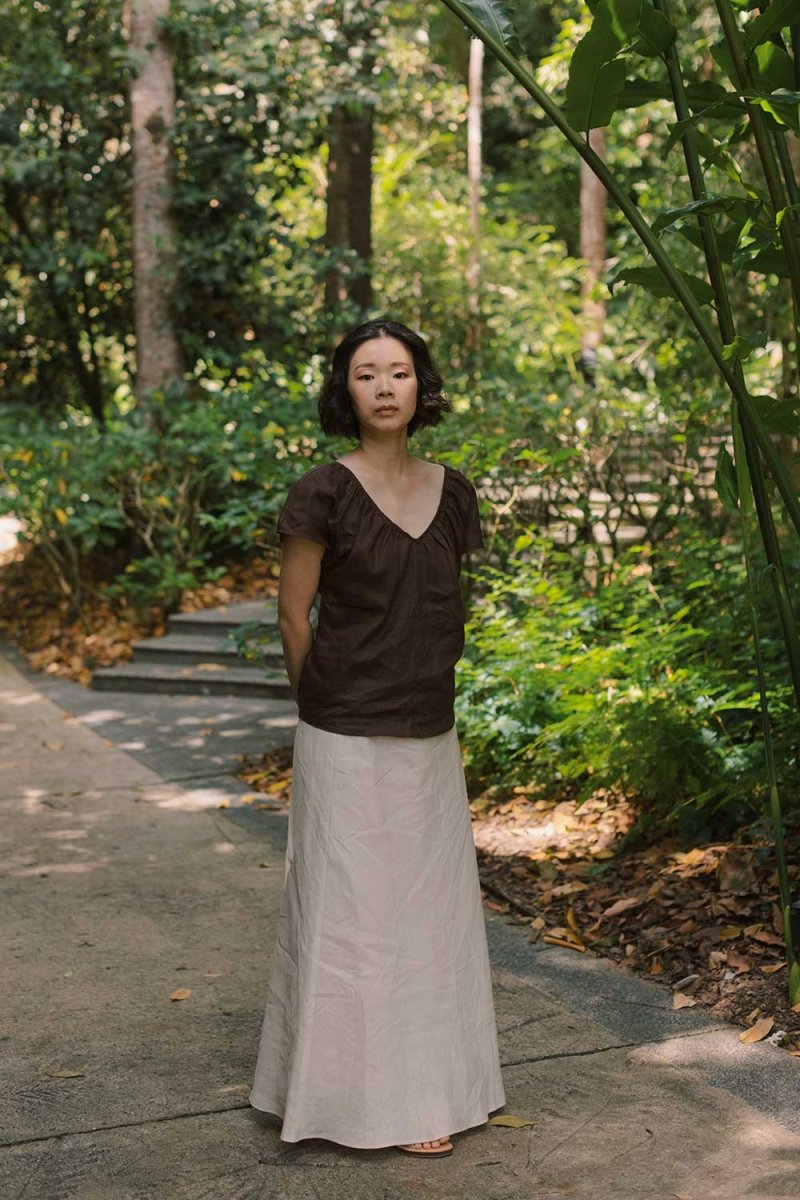 Flourish Blouse in Mocha - Esse - XS - 