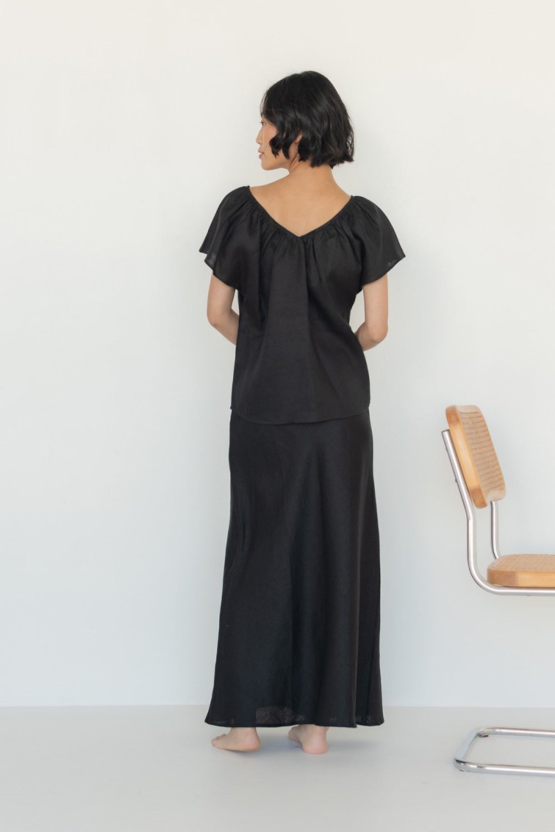 Flourish Blouse - Esse - Black - XXS - 