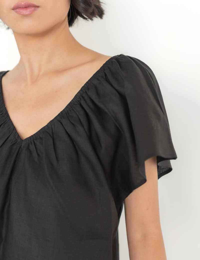 Flourish Blouse - Esse - Black - XXS - 