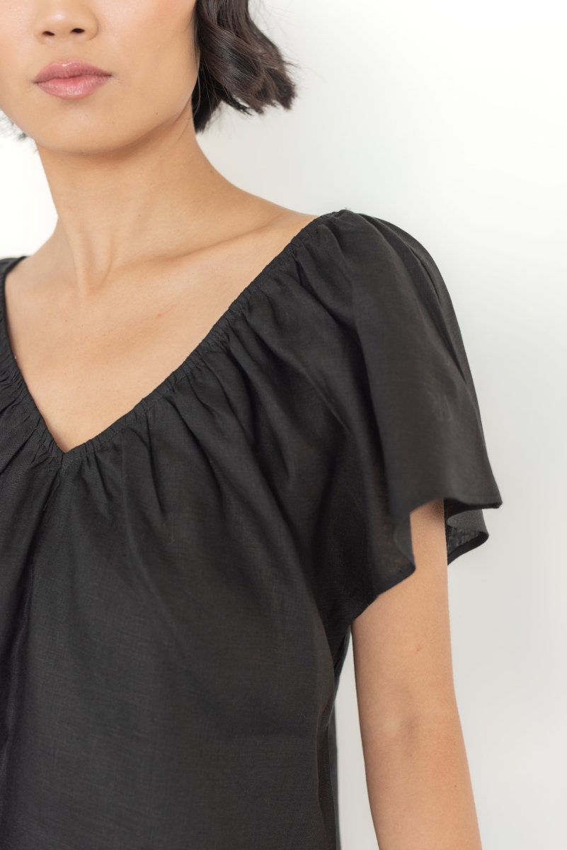 Flourish Blouse - Esse - Black - XXS - 