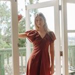 Flourish Dress - Esse - Terracotta - XXS - 