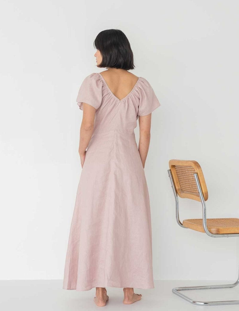 Flourish Dress in Dusty Pink - Esse - XS - 
