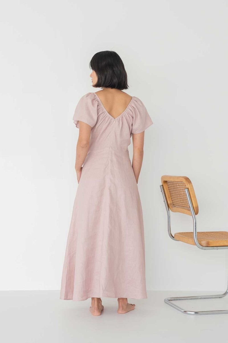 Flourish Dress in Dusty Pink - Esse - XS - 