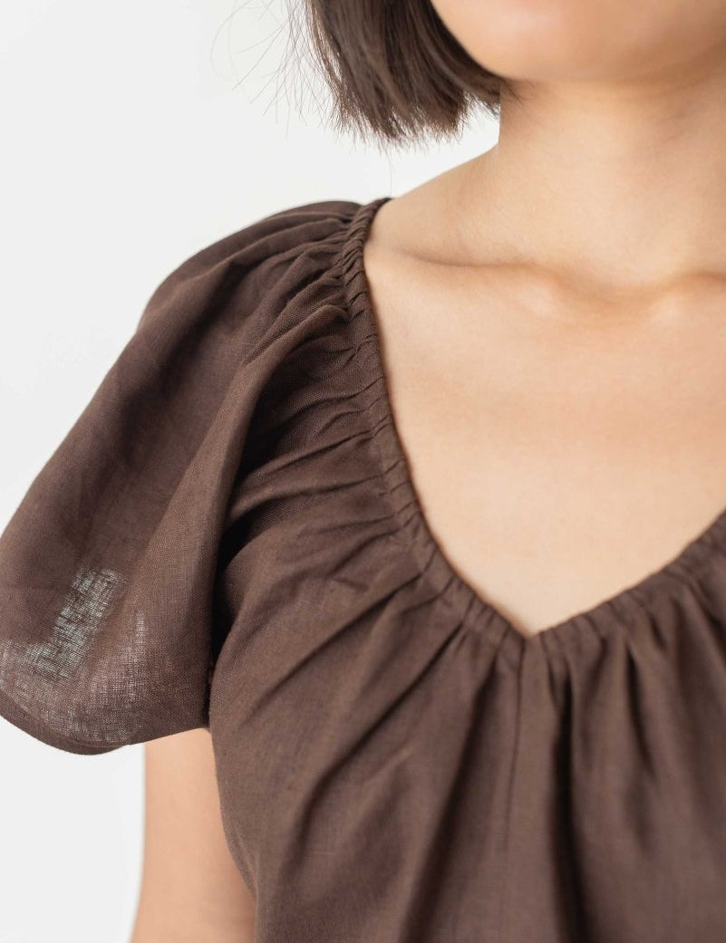 Flourish Dress in Mocha - Esse - XS - 