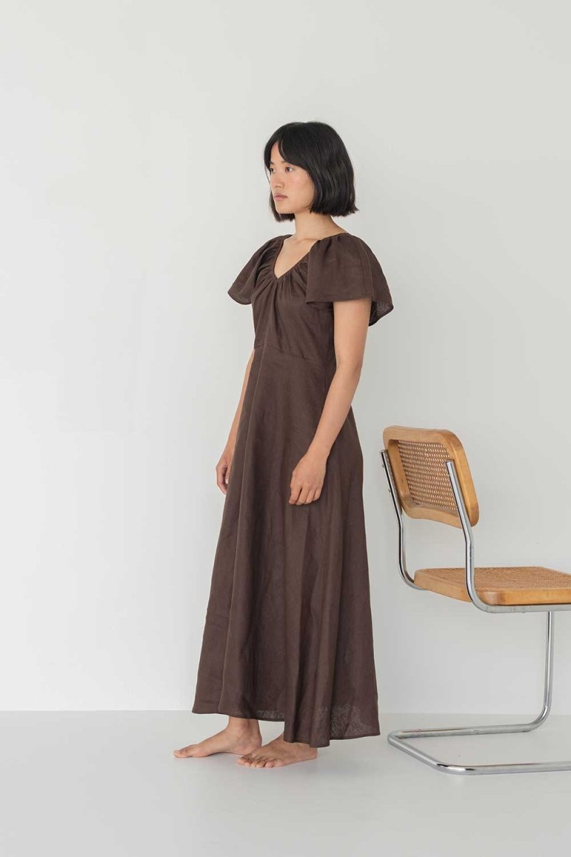 Flourish Dress in Mocha - Esse - XS - 