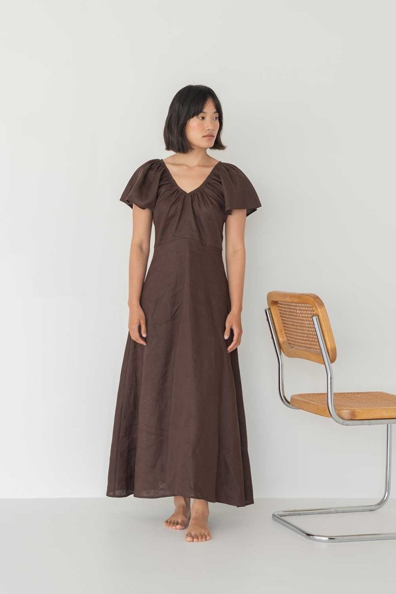 Flourish Dress in Mocha - Esse - XS - 