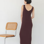 Knit Bateau Neckline Dress - Esse - Warm Sand - XS - 