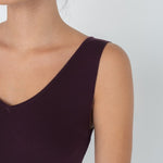 Knit Bateau Neckline Dress in Cherry - Esse - XS - 