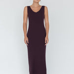 Knit Bateau Neckline Dress in Cherry - Esse - XS - 