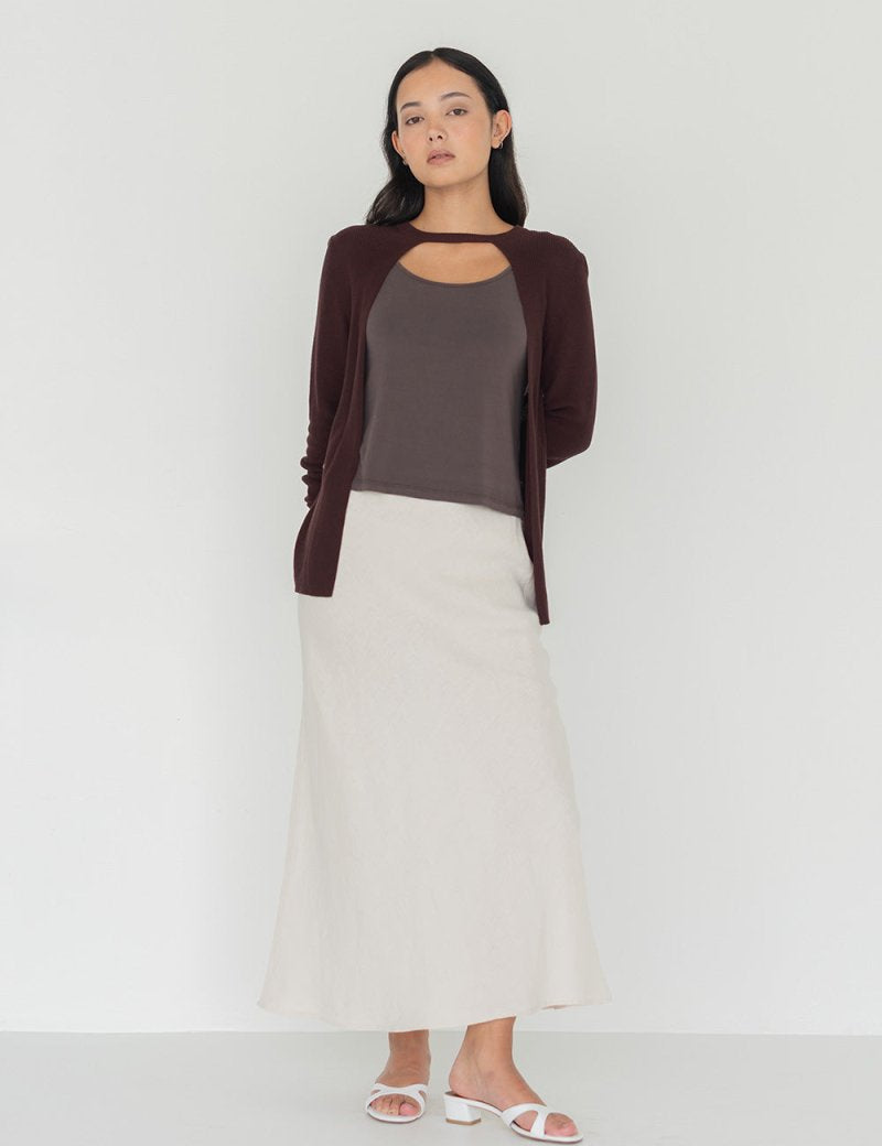 Knit Cape - Esse - Mocha - XS - 