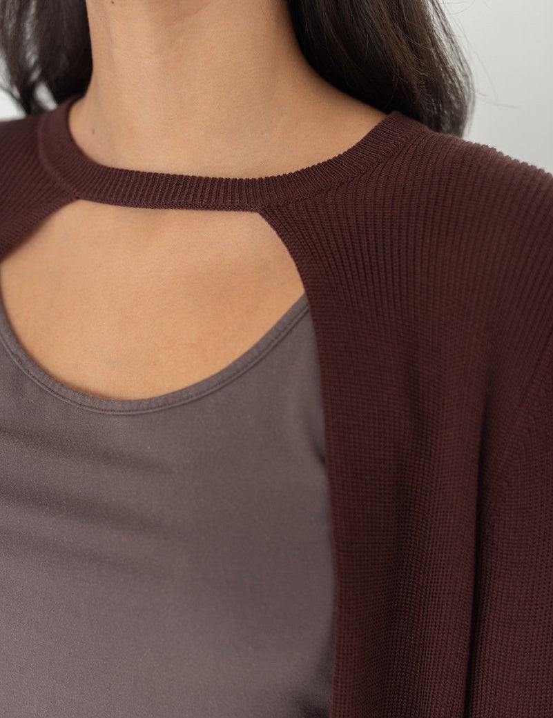 Knit Cape - Esse - Mocha - XS - 