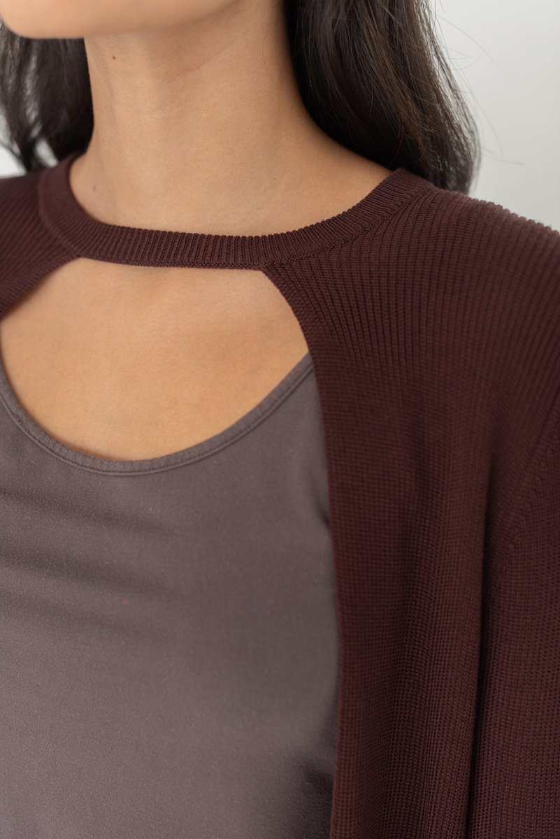 Knit Cape - Esse - Mocha - XS - 