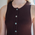 Knit Maxi Dress with Cape - Esse - Mocha - XS - 