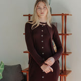 Knit Maxi Dress with Cape - Esse - Nautical Blue - XS - 