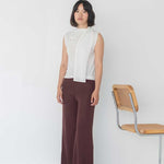 Knit Scarf Blouse - Esse - Black - XS - 