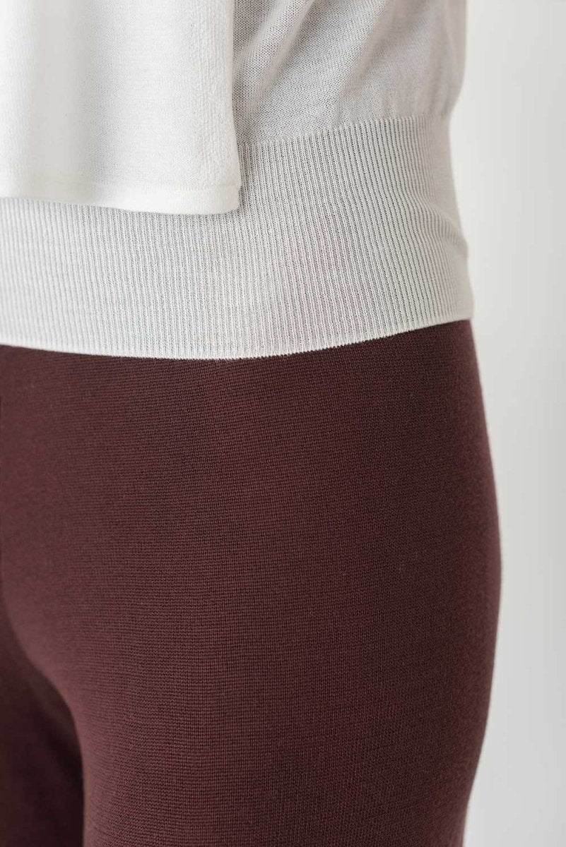 Knit Scarf Blouse - Esse - Black - XS - 