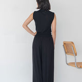 Knit Scarf Blouse - Esse - Mocha - XS - 