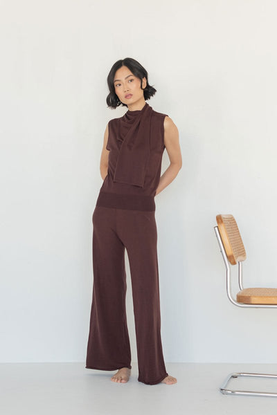 Knit Scarf Blouse