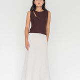 Knit Top with Asymmetrical Keyhole - Esse - Mocha - S - 