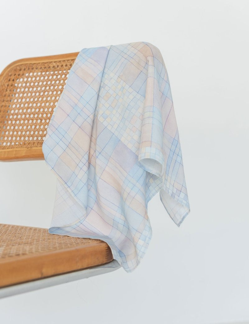 Large Scarf - Watercolour Plaid - Esse - Sommer - 