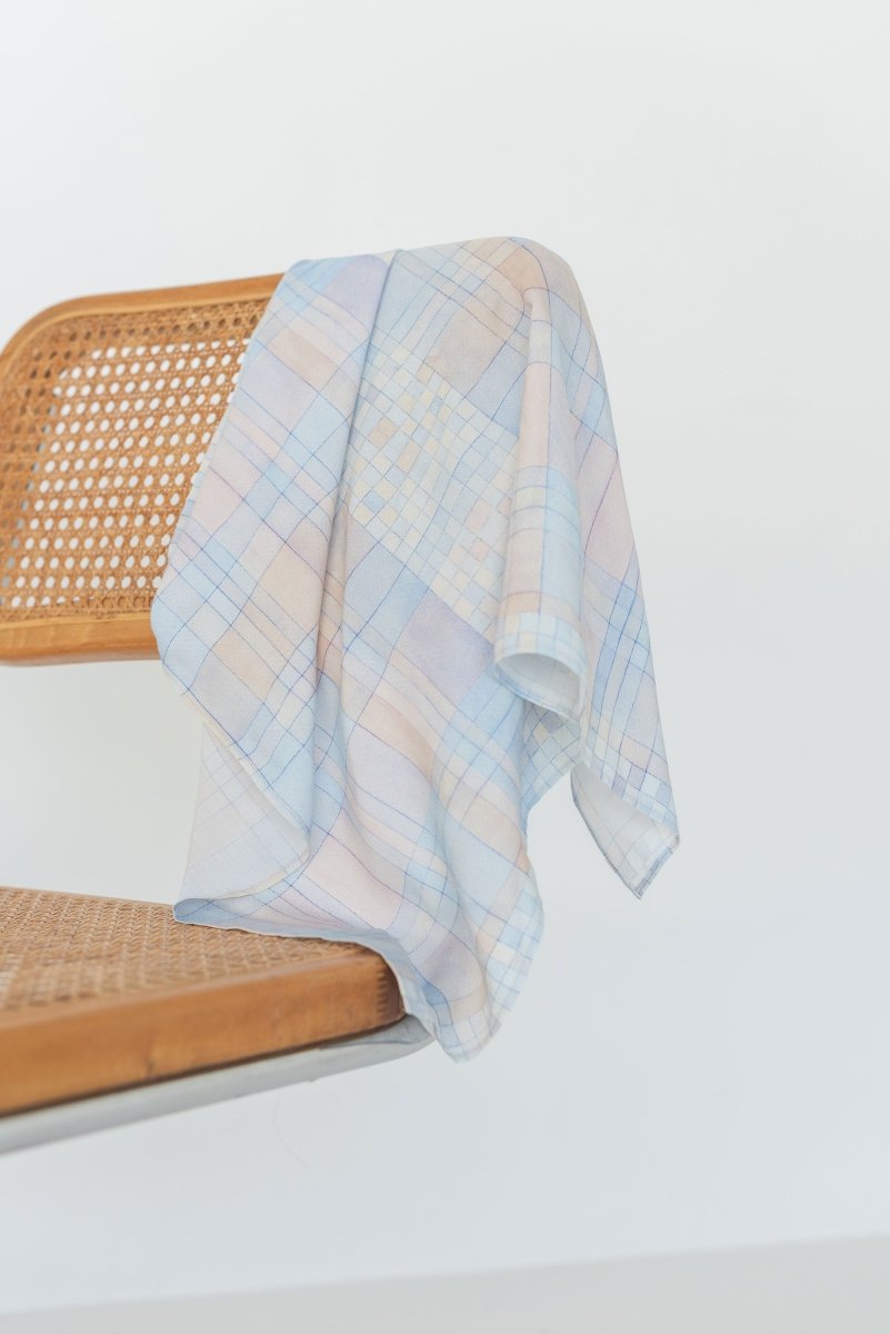 Large Scarf - Watercolour Plaid - Esse - Sommer - 