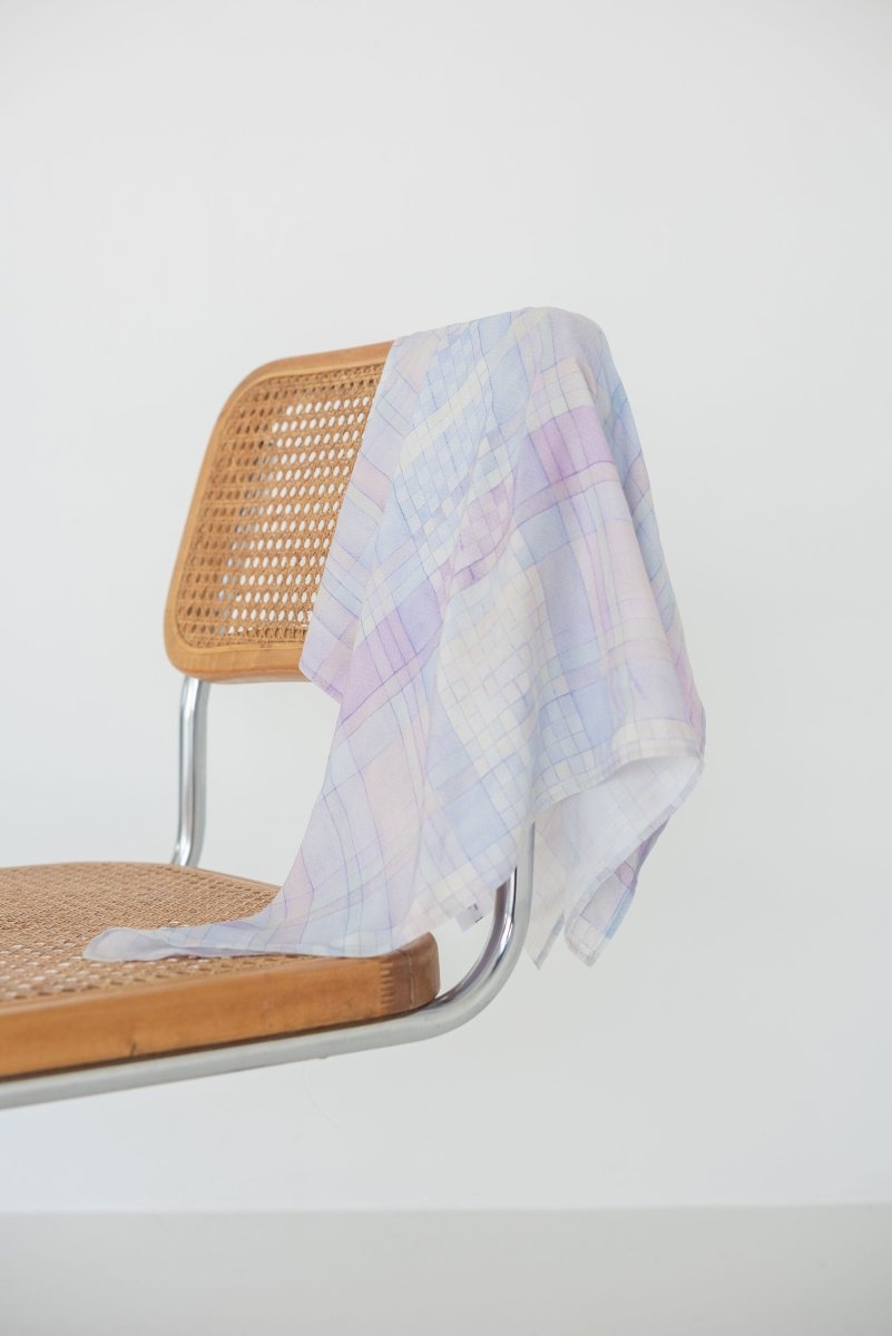 Large Scarf - Watercolour Plaid - Esse - Sommer - 