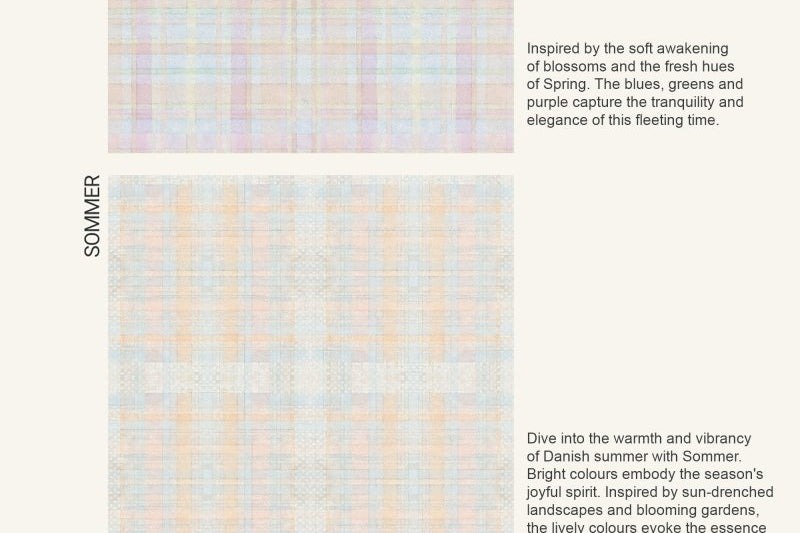 Large Scarf - Watercolour Plaid - Esse - Sommer - 