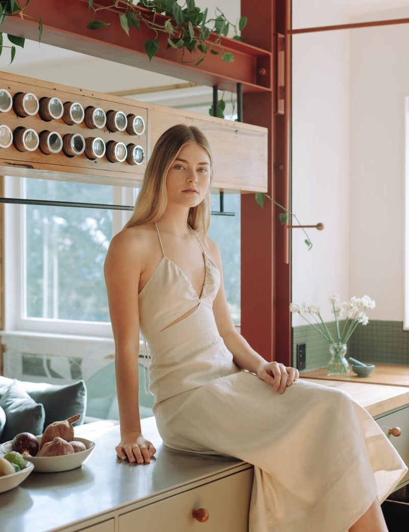 Linen Multi - Way Dress - Esse - Chalk - XXS - 
