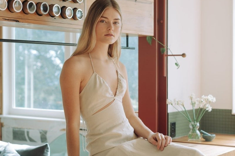Linen Multi - Way Dress - Esse - Chalk - XXS - 