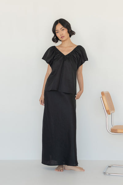 Linen Slip Skirt