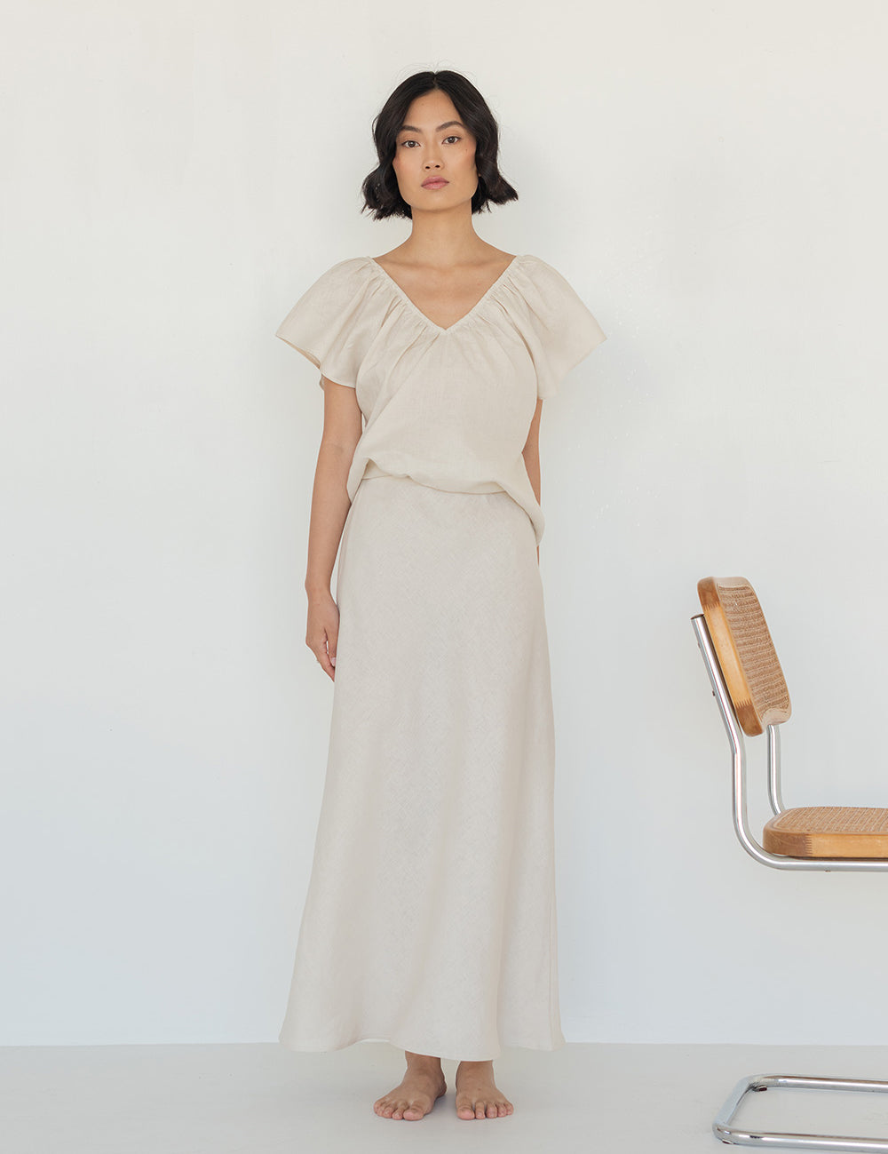 Linen Slip Skirt
