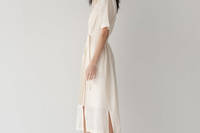 Lumen Shirt Dress - Limited Edition - Esse-Bone White-XXS (MTO)-None/ Option 1-2