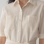 Lumen Shirt Dress - Limited Edition - Esse-Bone White-XXS (MTO)-None/ Option 1-2