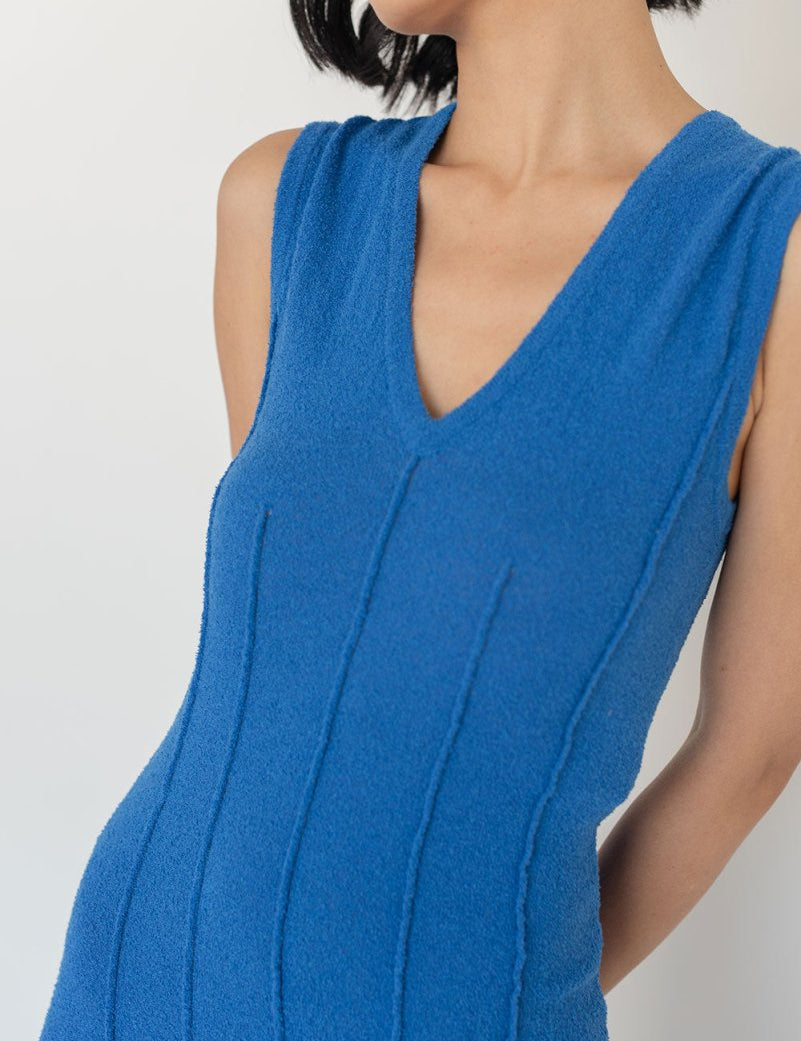 Maxi Dress with Darts - Esse - Electric Blue - S - 