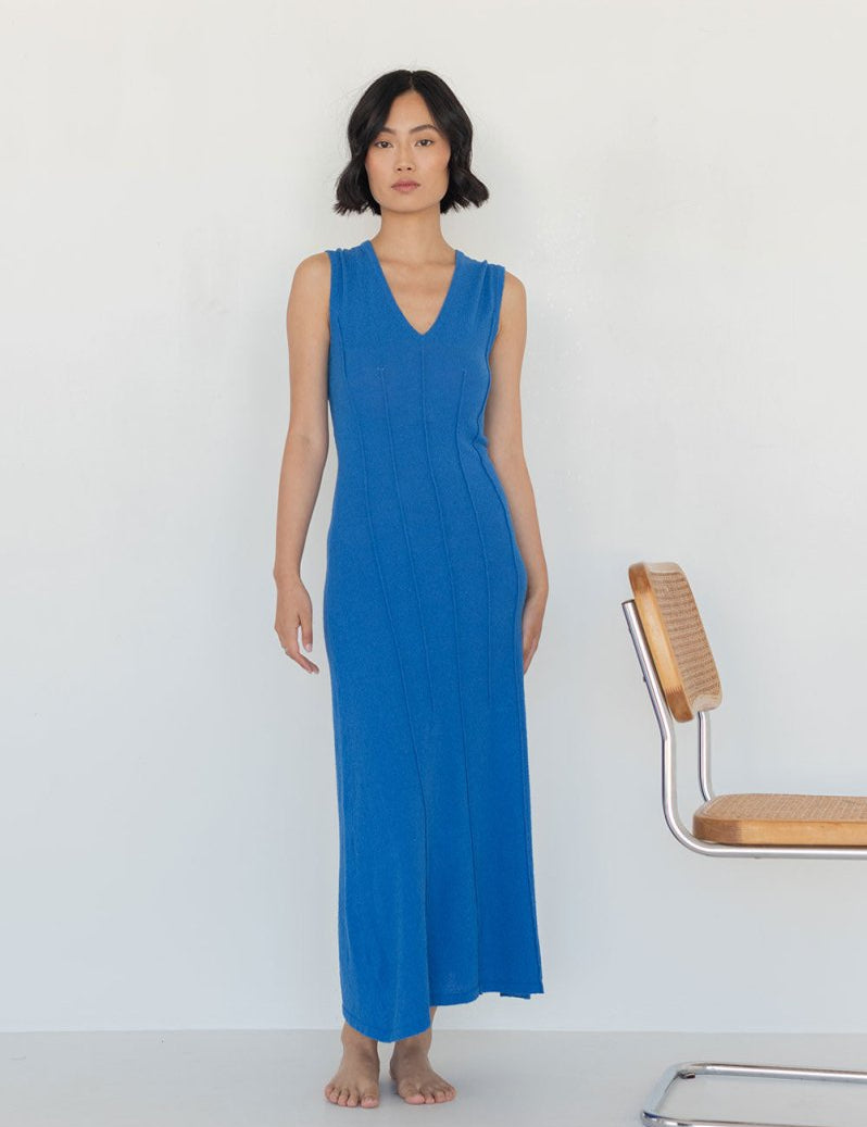 Maxi Dress with Darts - Esse - Mocha - S - 