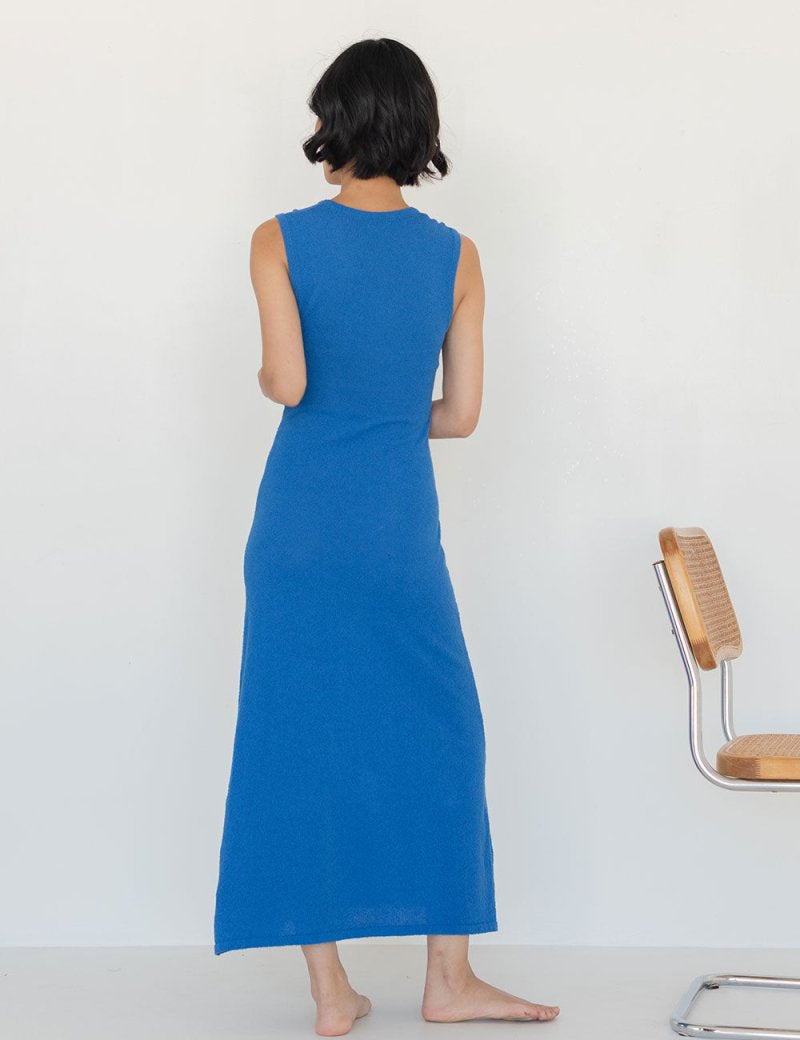 Maxi Dress with Darts - Esse - Mocha - S - 
