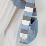 Mini Striped Denim Satchel - Esse - Denim - 