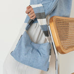 Mini Striped Denim Satchel - Esse - Denim - 
