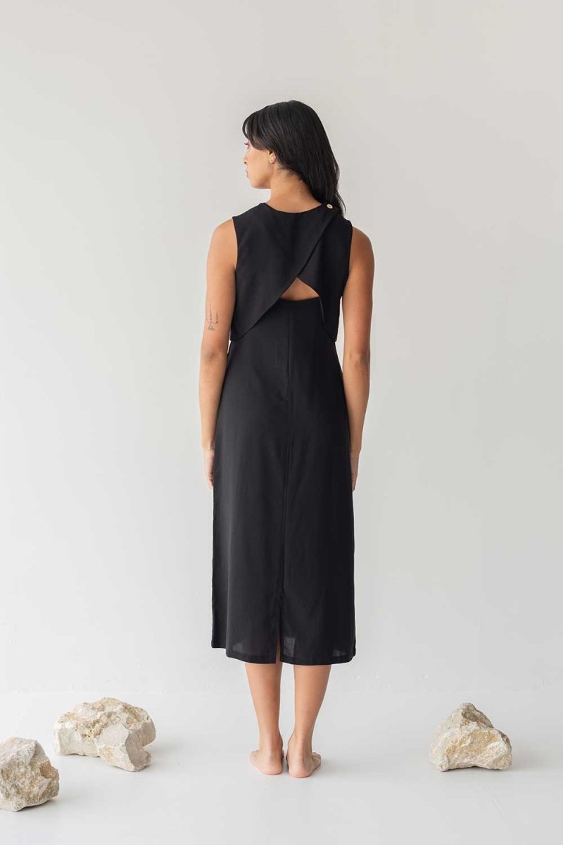 Open Back Dress - Esse-Mocha-XS (Backorder)-